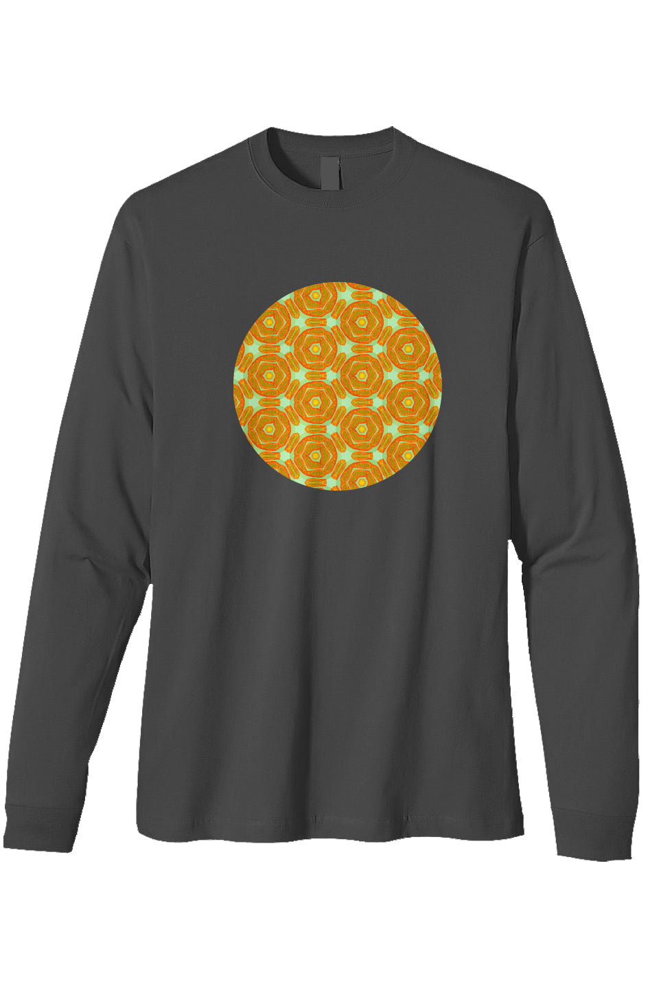 Organic Heavyweight Long Sleeve T-Shirt - Extra Papaya Circle