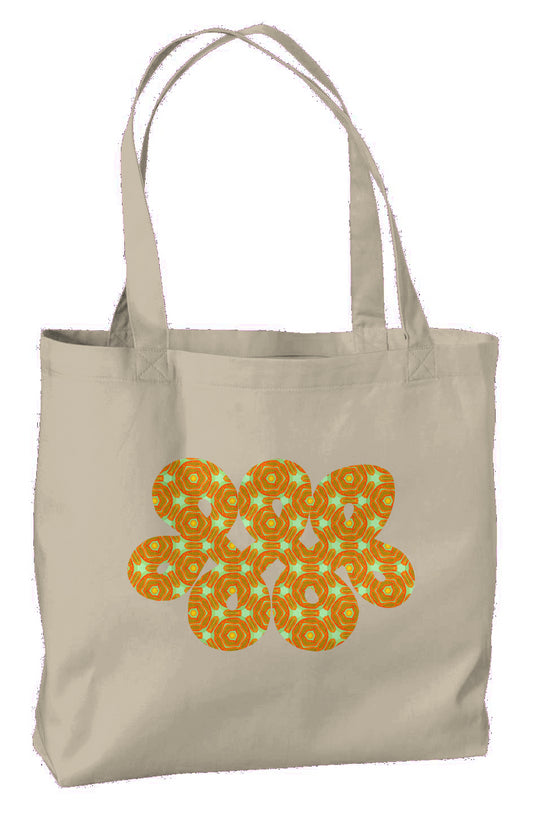 Eco Large Tote - Extra Papaya Infinity Loop