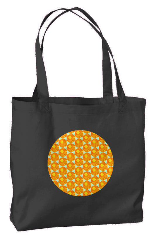 Eco Large Tote - Papaya Sunflower Circle