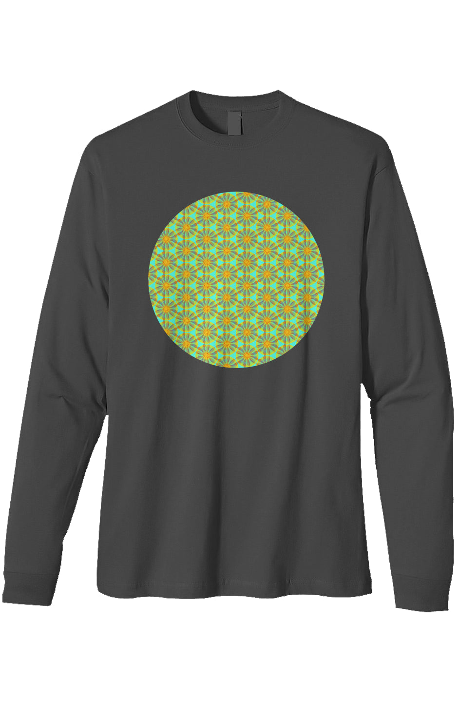 Organic Heavyweight Long Sleeve T-Shirt - Iyasare Leaf Circle