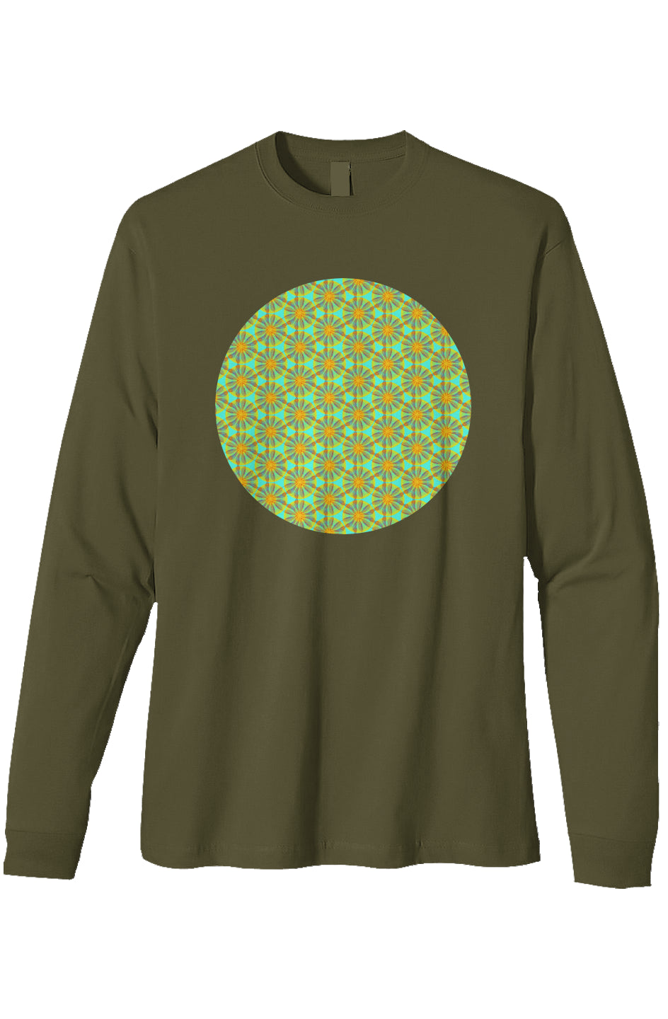 Organic Heavyweight Long Sleeve T-Shirt - Iyasare Leaf Circle