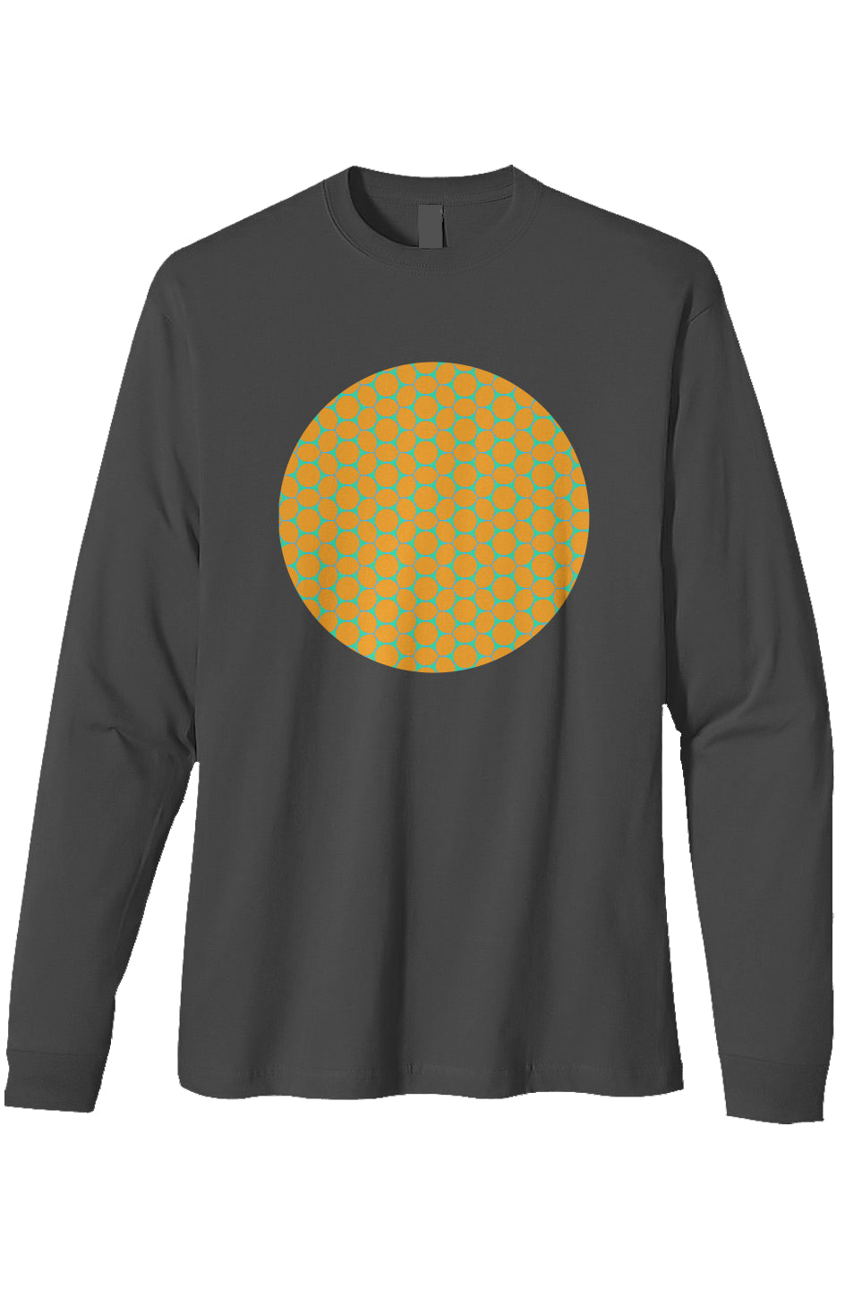 Heavyweight Long Sleeve Organic T-Shirt - Lemon Bubble Circle