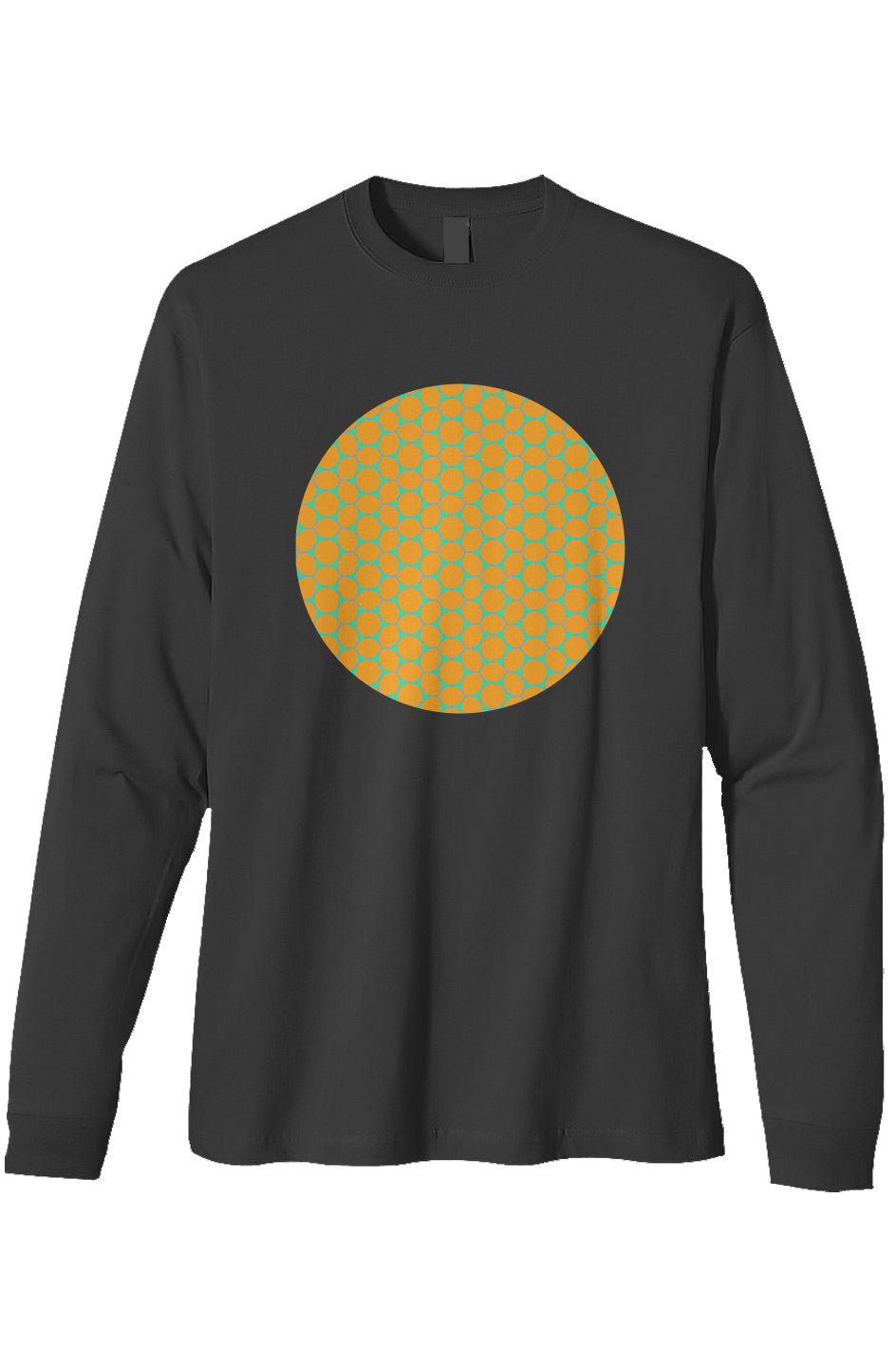 Heavyweight Long Sleeve Organic T-Shirt - Lemon Bubble Circle