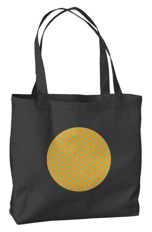 Eco Large Tote - Lemon Bubbles Circle