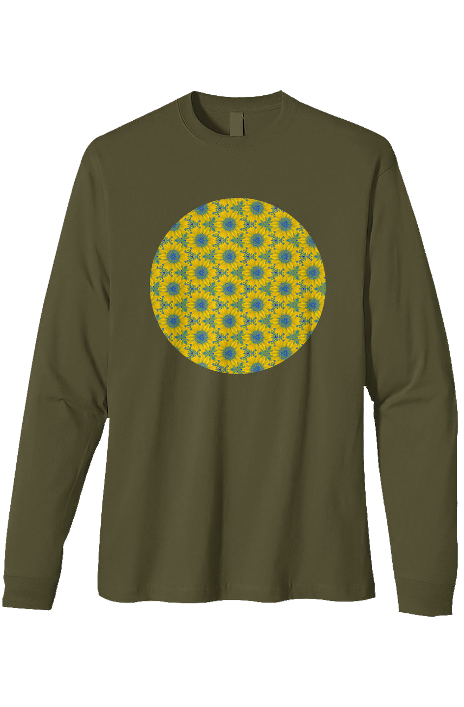 Heavyweight Long Sleeve Organic T-Shirt - Vermont Sunflower Circle