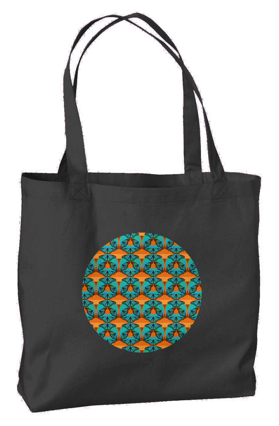 Eco Large Tote - Blue Butterfly Circle