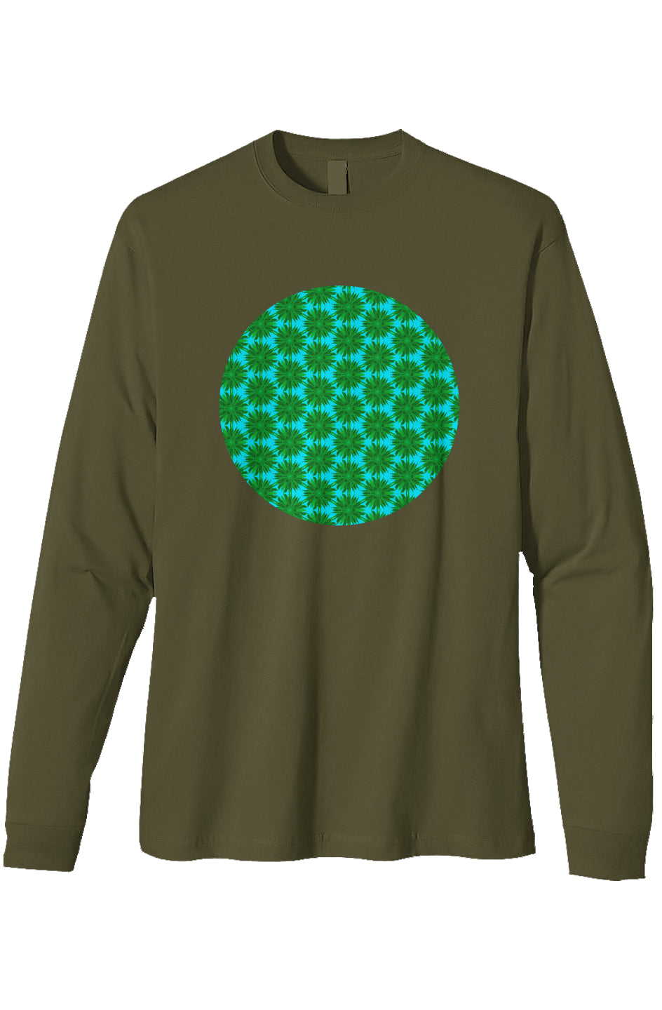 Organic Heavyweight Long Sleeve T-Shirt - Palm Circle 