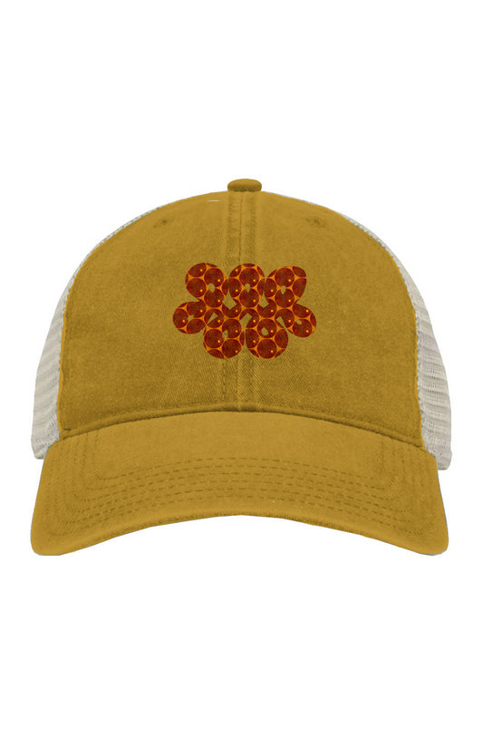 Pigment-Dyed Trucker Cap - Many Eyes Lantern Infinity Loop