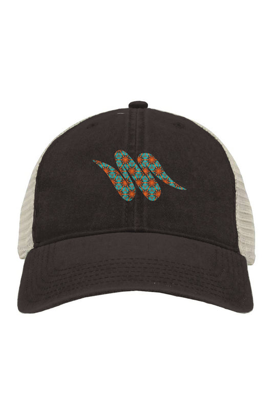 Pigment-Dyed Trucker Cap - Hummingbird Circle Swoop