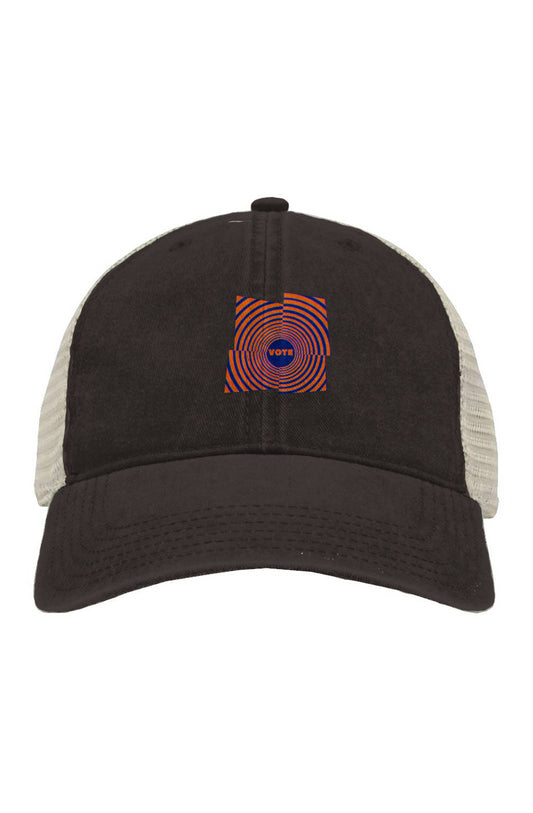 Pigment-Dyed Trucker Cap - Psychedelic Peace Pop
