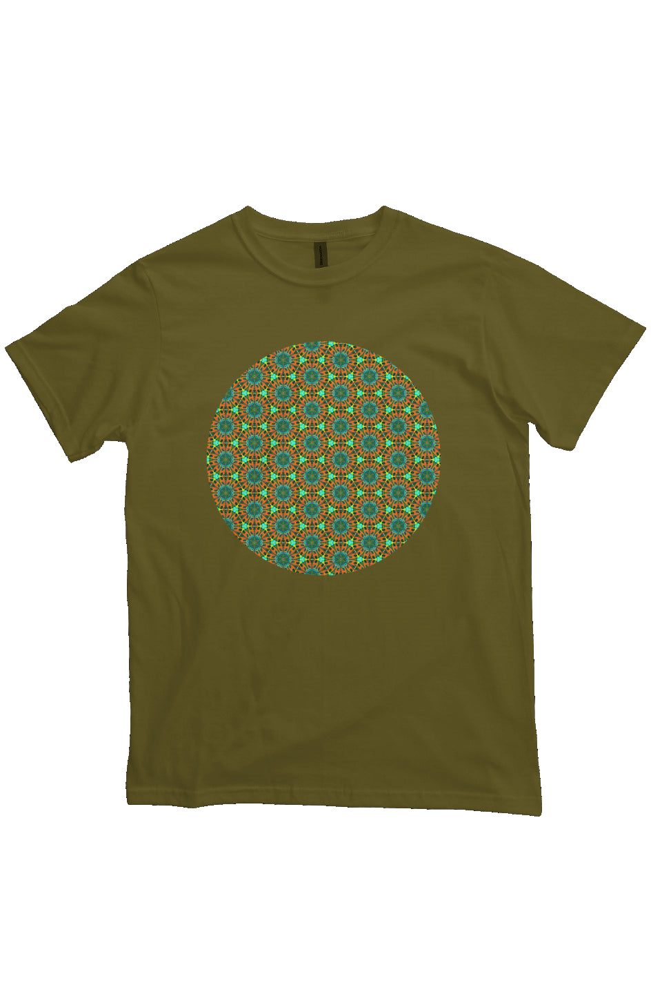 Organic Unisex Crewneck T-shirt - Water Color Tapa Circle