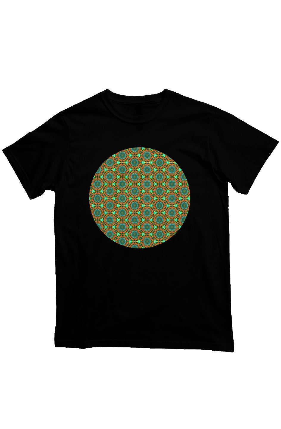Organic Unisex Crewneck T-shirt - Water Color Tapa Circle