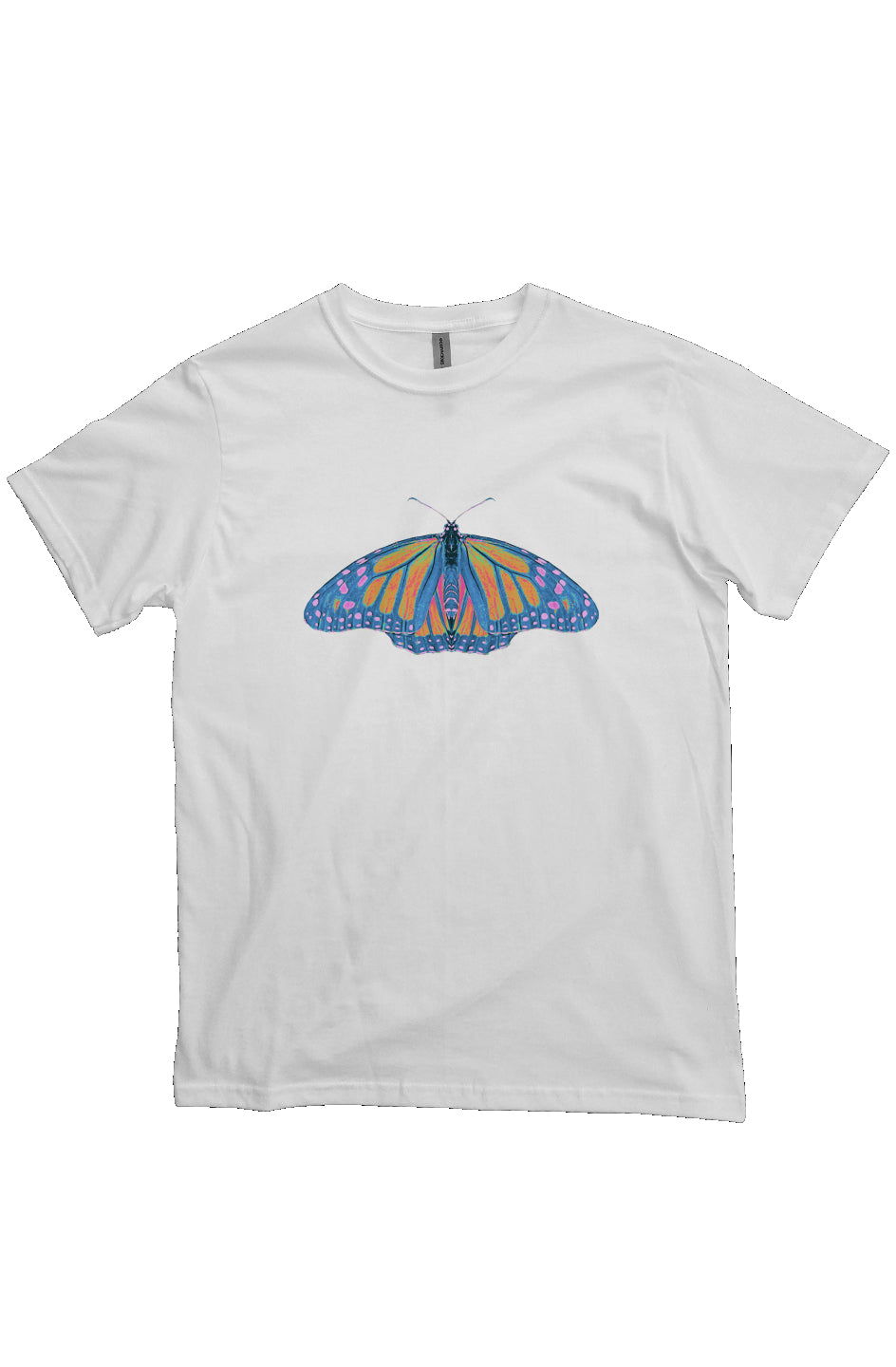 Organic Unisex Crewneck T-shirt - Thermal Monarch Butterfly
