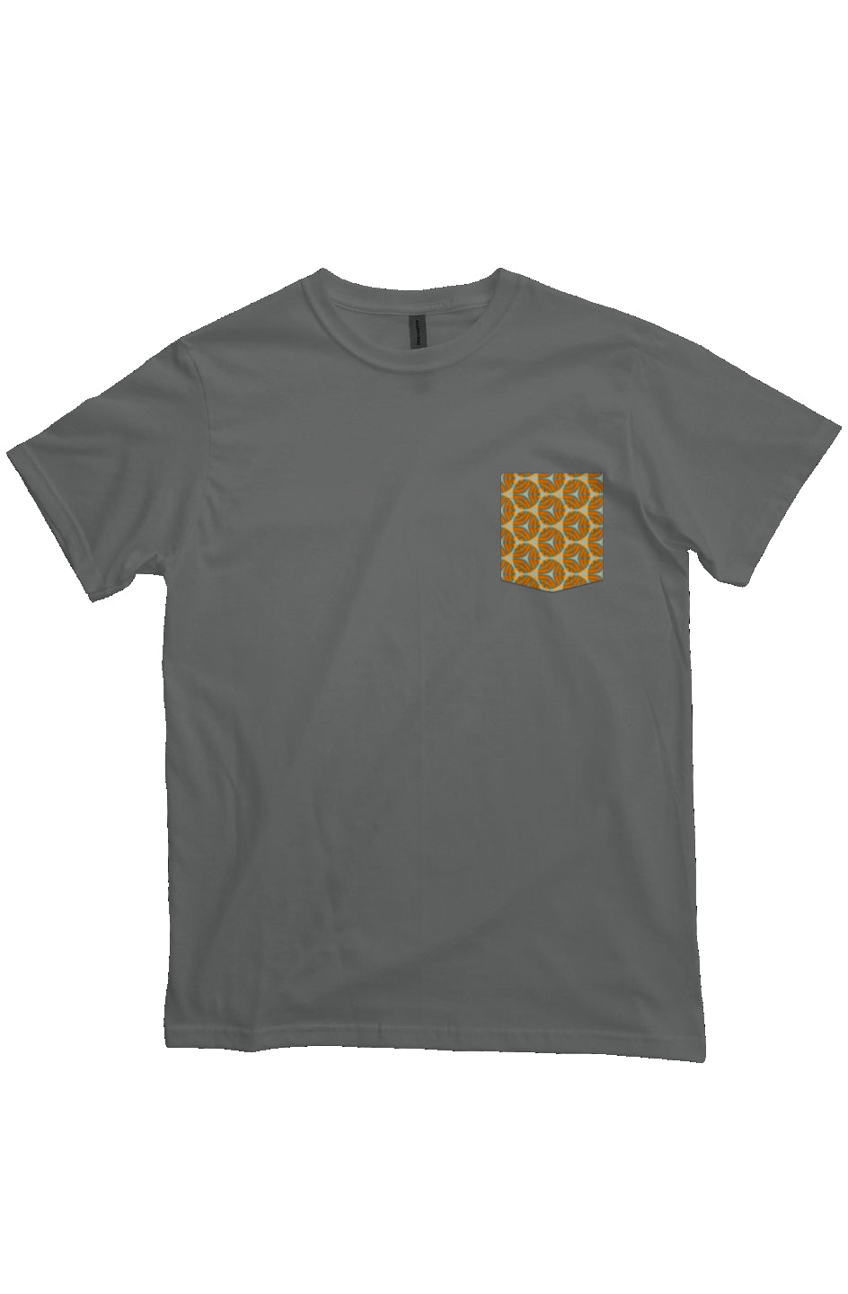 Organic Heavyweight Short Sleeve Pocket T-Shirt - Four Striped Batik Eyes Circle