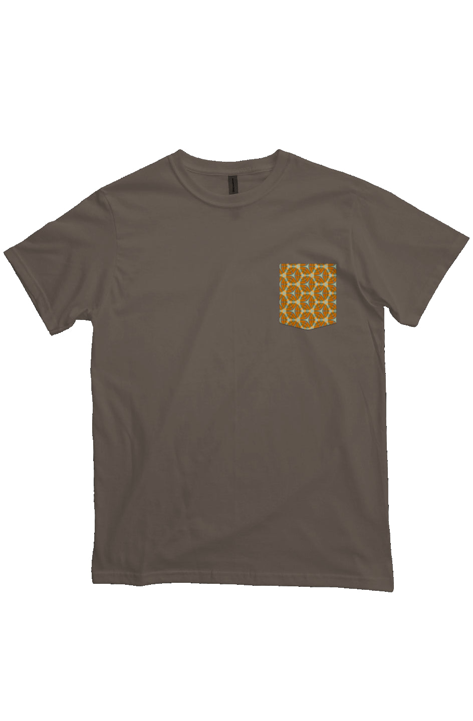 Organic Heavyweight Short Sleeve Pocket T-Shirt - Four Striped Batik Eyes Circle