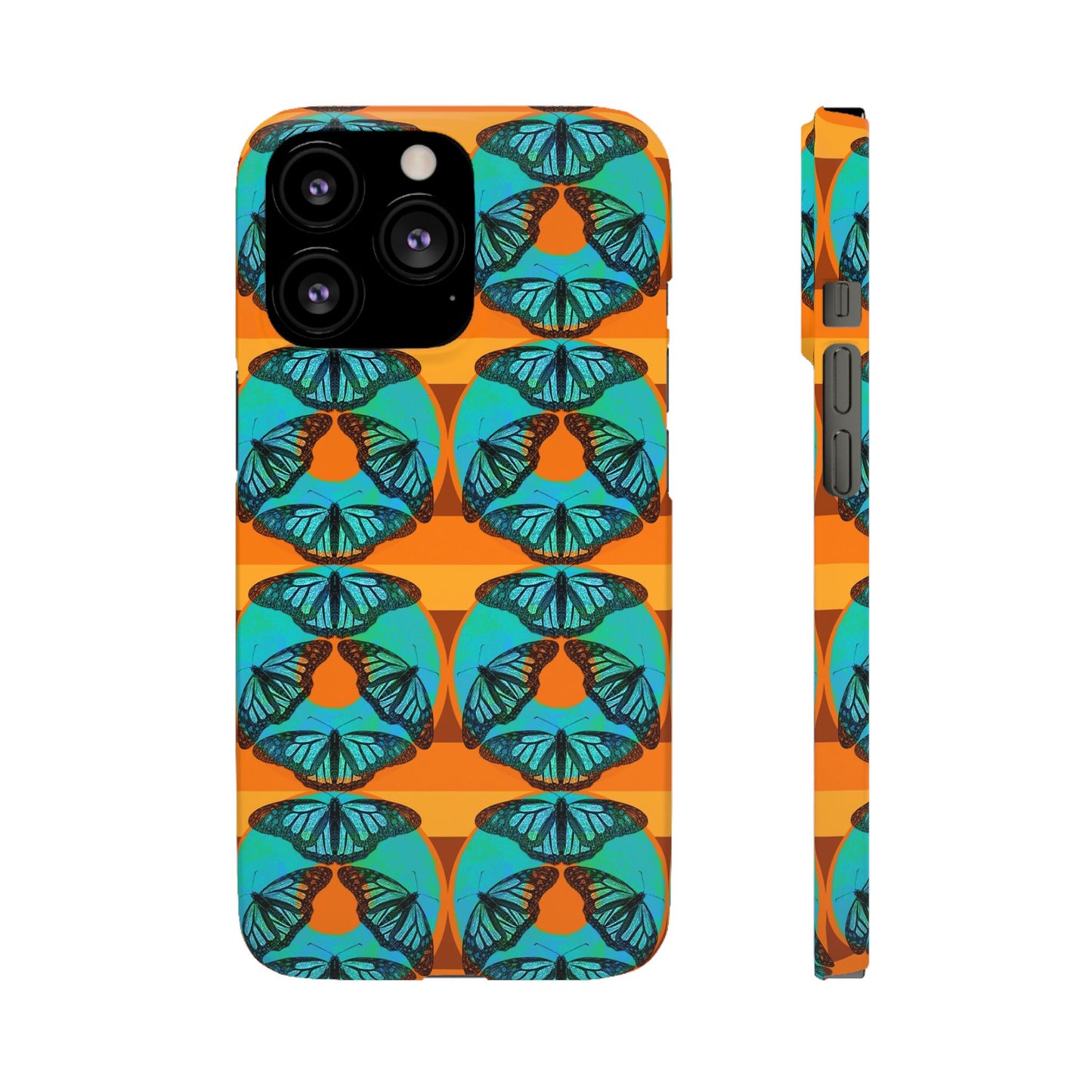 Snap Phone Case - Blue Thermal Butterfly Donuts