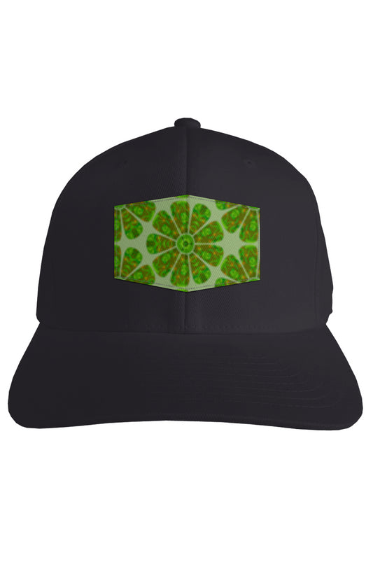 Fitted Cap - Kiwi Tapa Flower Circles