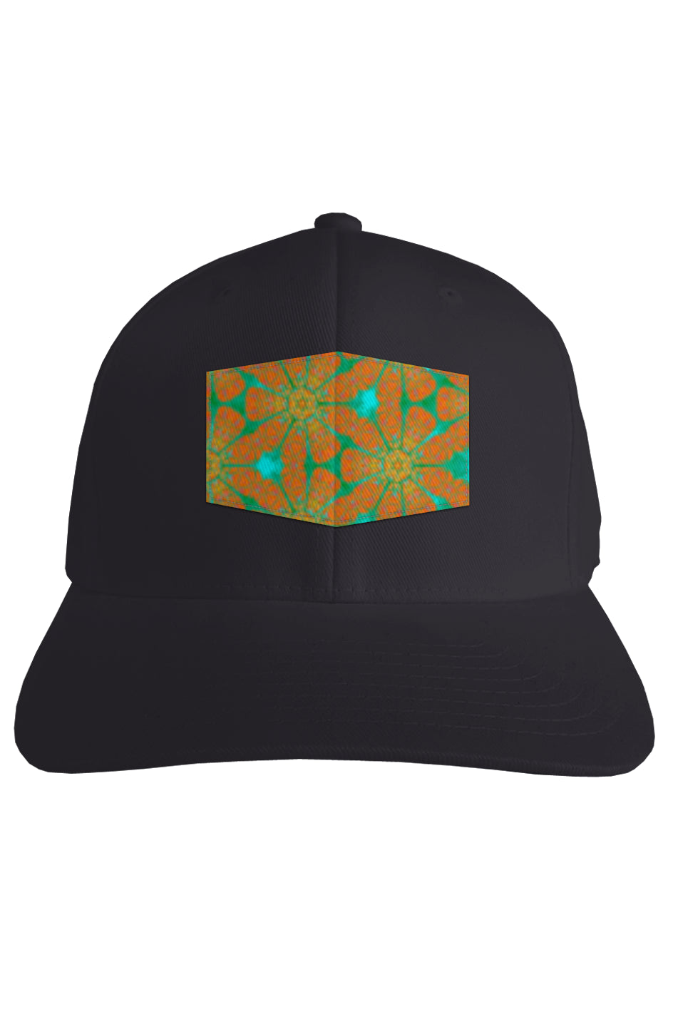 Fitted Cap - Batik Eyes Flower Circle