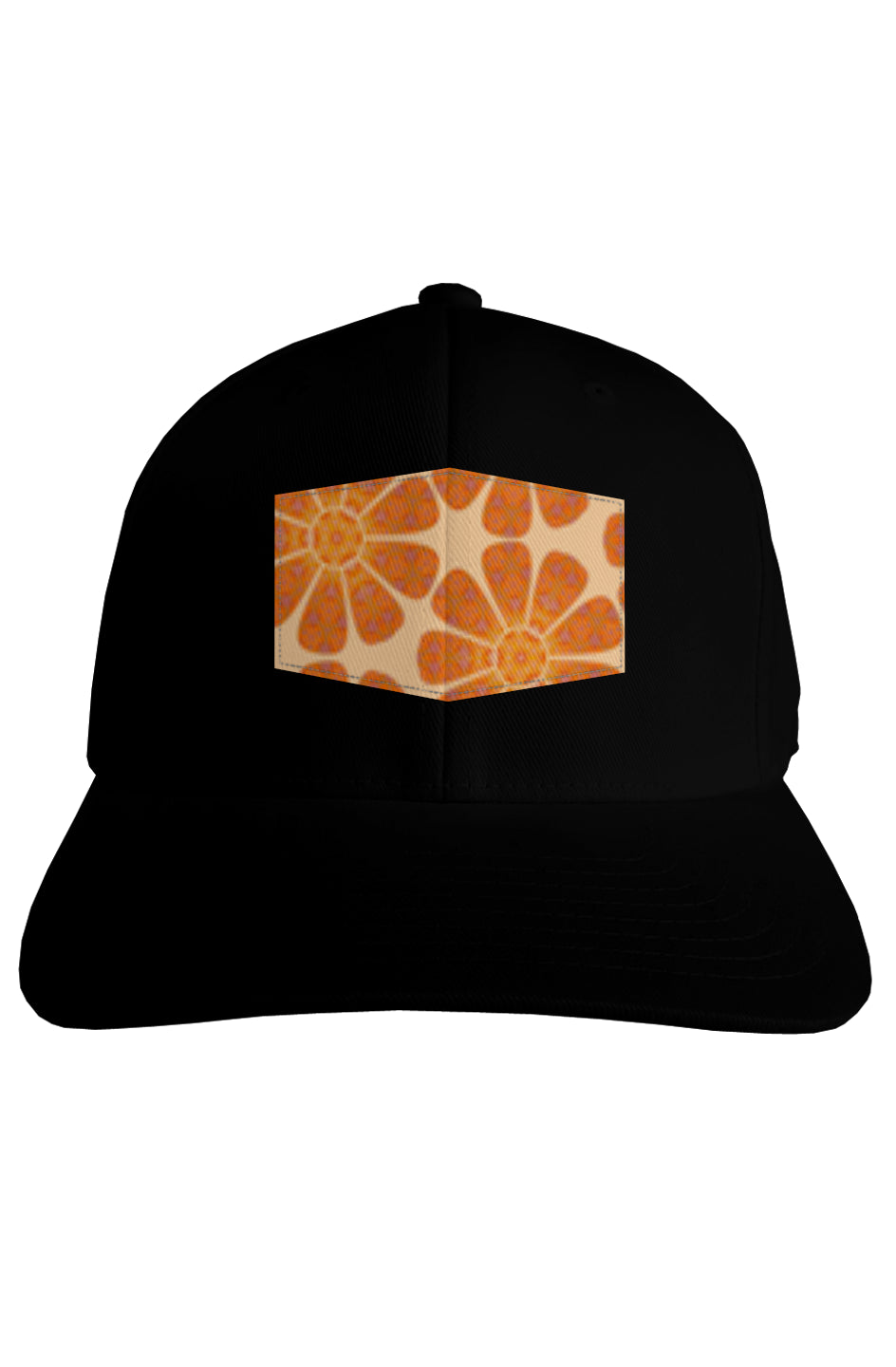 Fitted Cap - Batik Eyes Flower Circle