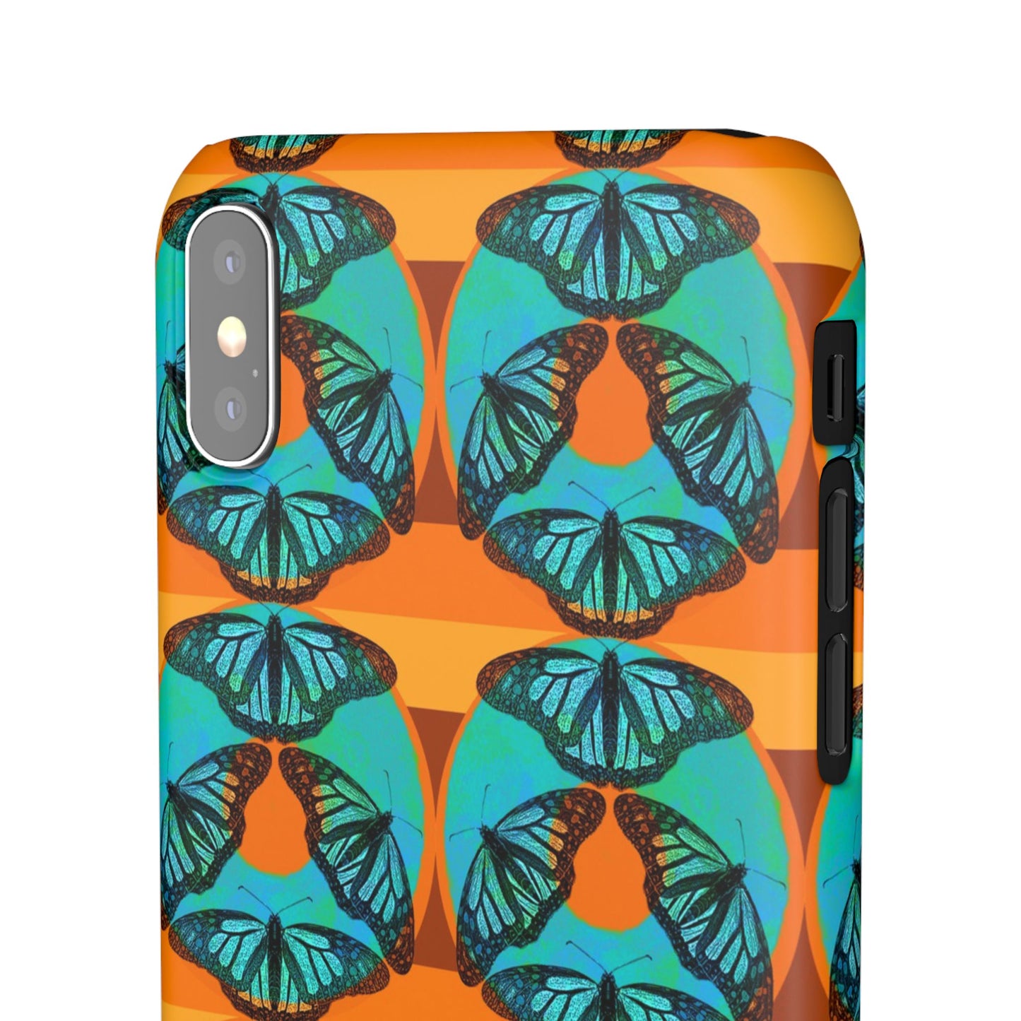 Snap Phone Case - Blue Thermal Butterfly Donuts