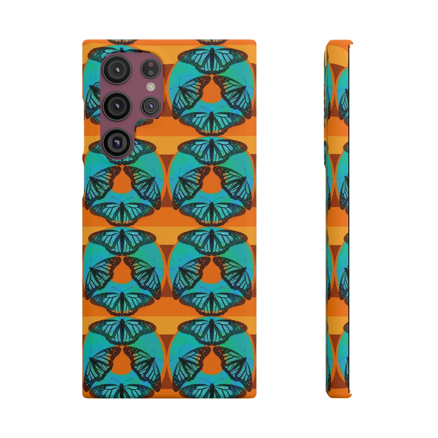 Snap Phone Case - Blue Thermal Butterfly Donuts