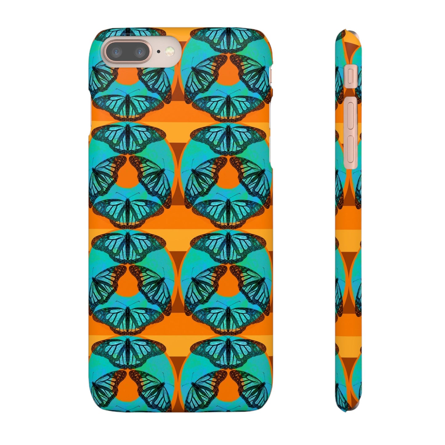 Snap Phone Case - Blue Thermal Butterfly Donuts