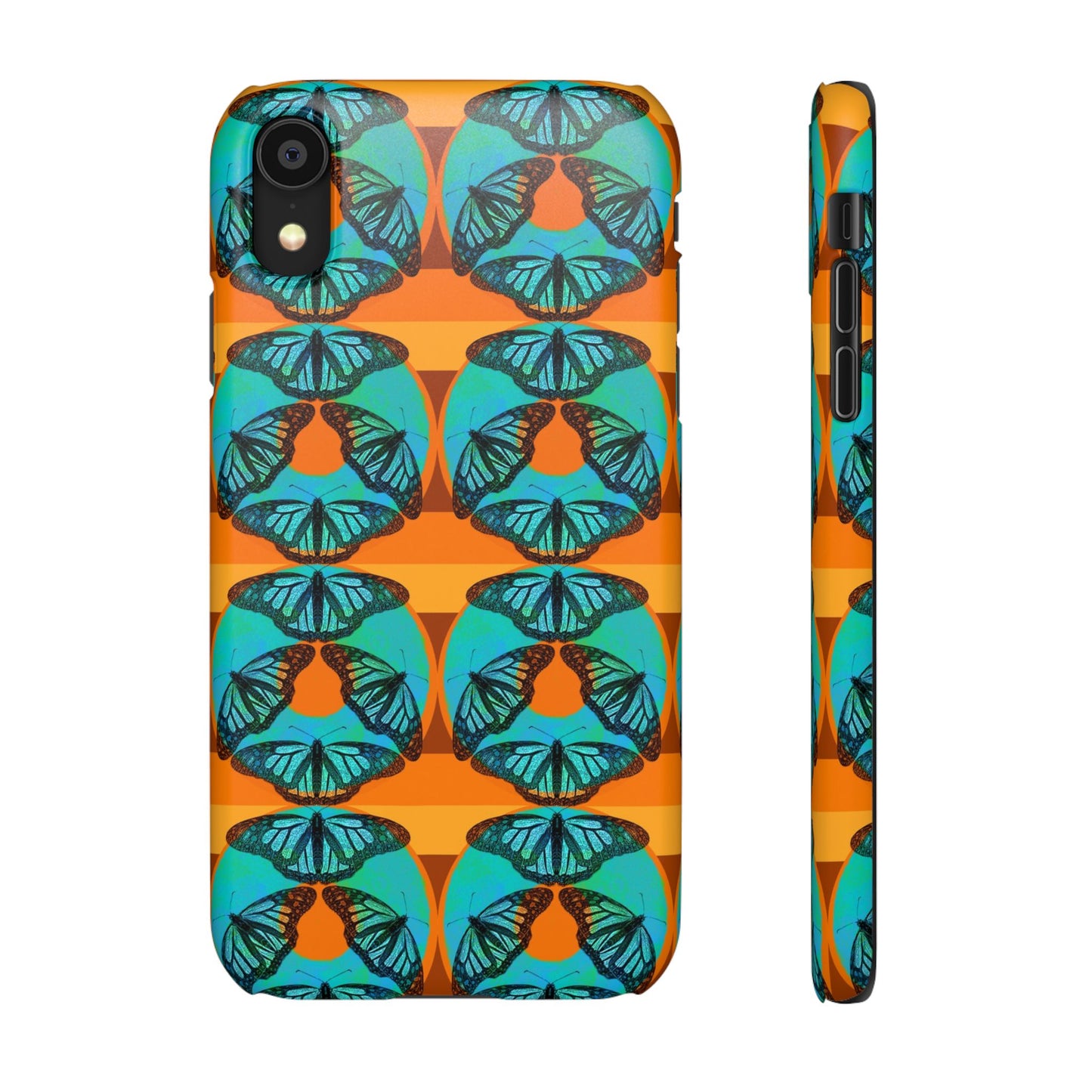 Snap Phone Case - Blue Thermal Butterfly Donuts