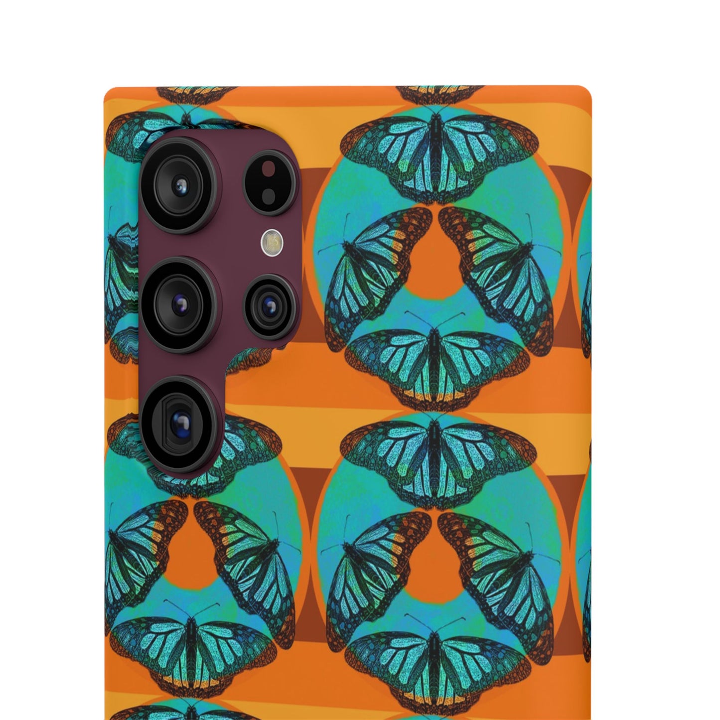 Snap Phone Case - Blue Thermal Butterfly Donuts