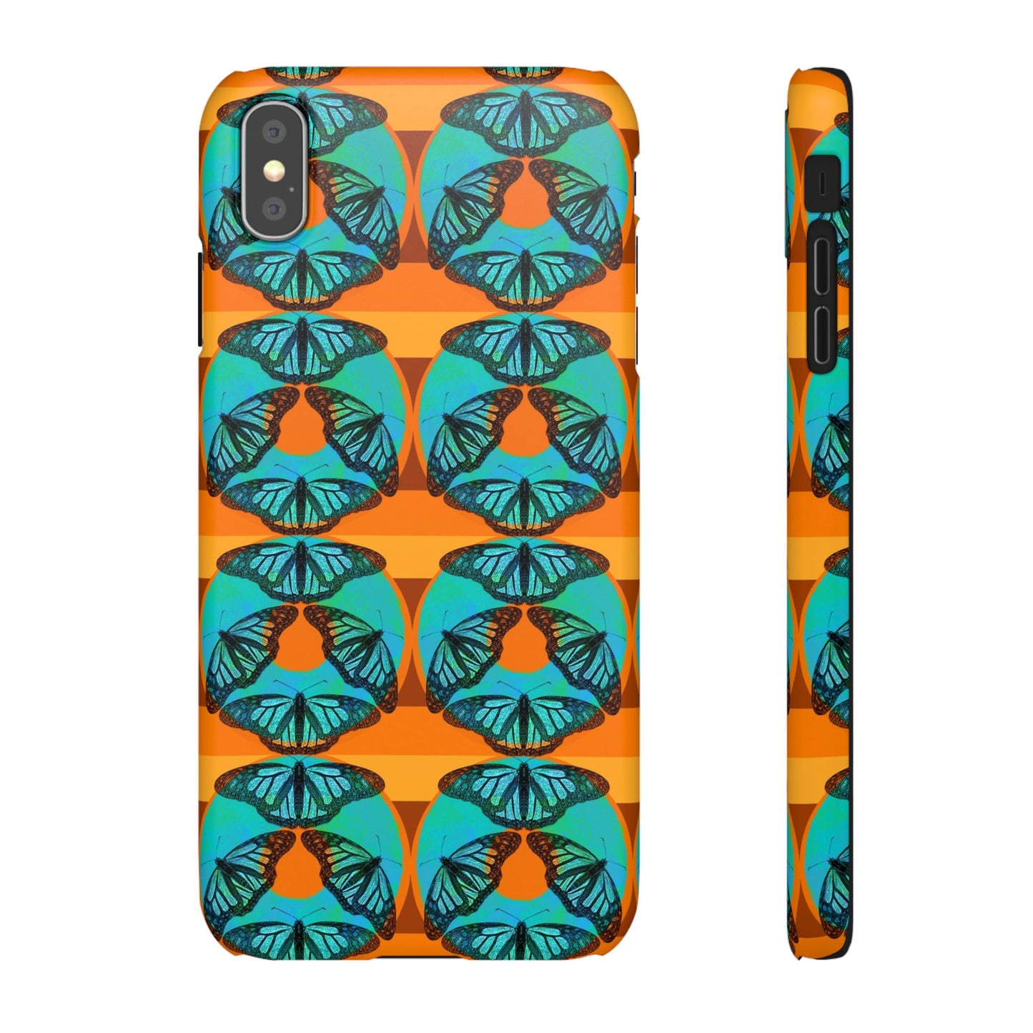 Snap Phone Case - Blue Thermal Butterfly Donuts
