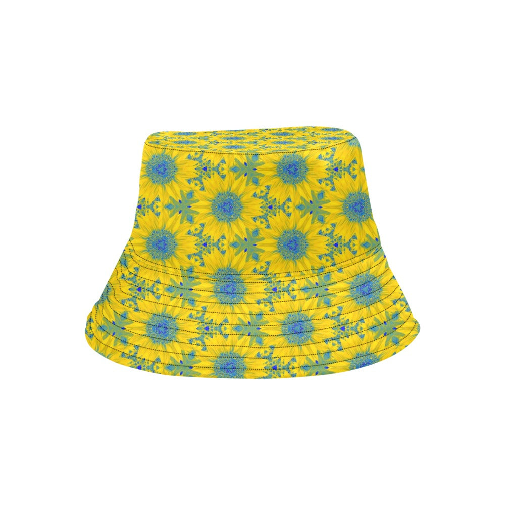 Women's All Over Print Bucket Hat - Vermont Sunflower