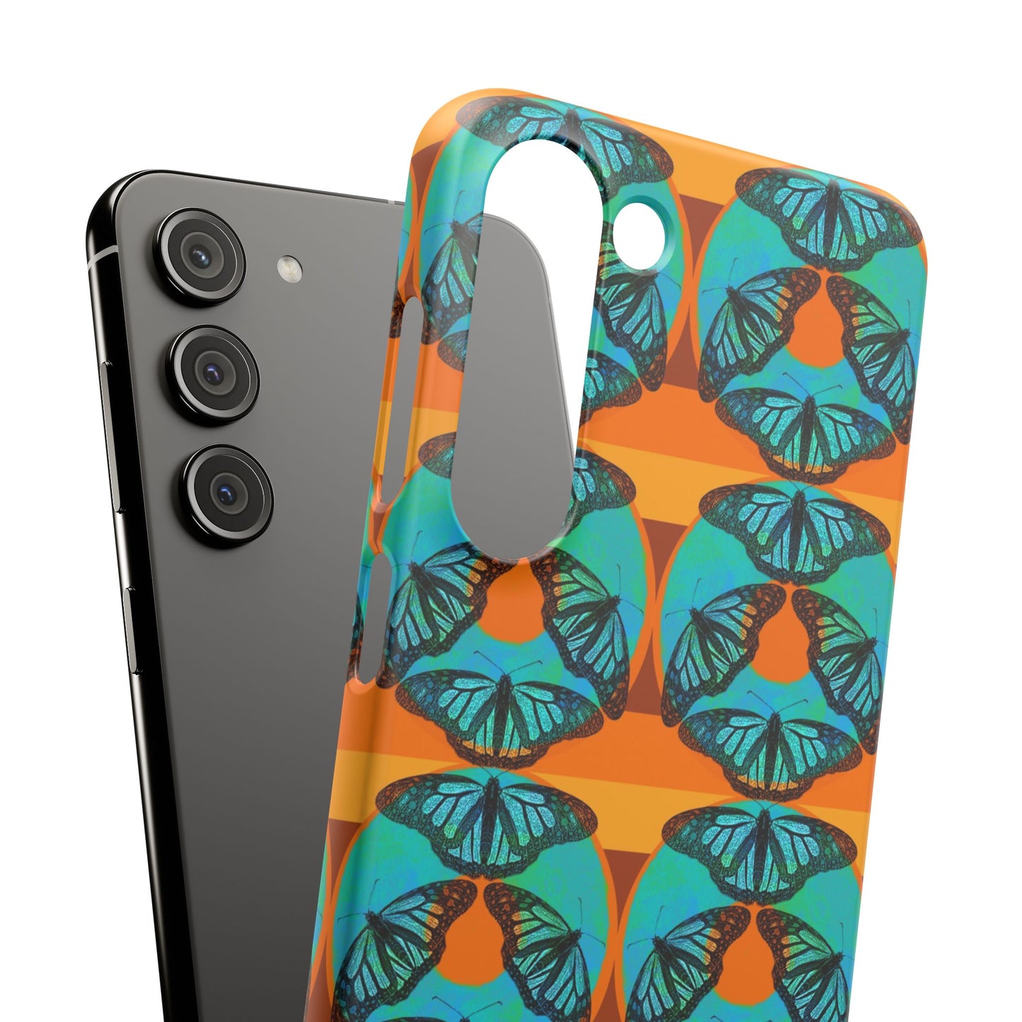 Snap Phone Case - Blue Thermal Butterfly Donuts
