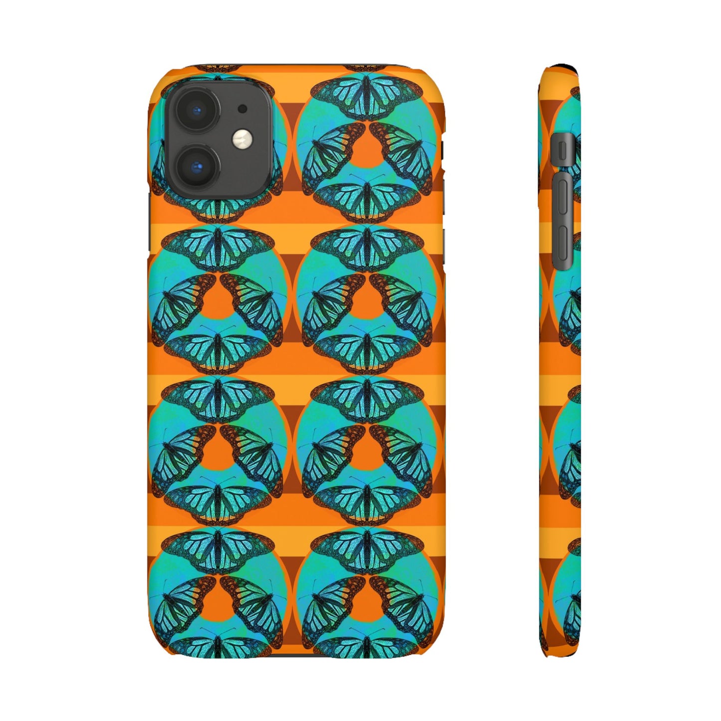 Snap Phone Case - Blue Thermal Butterfly Donuts