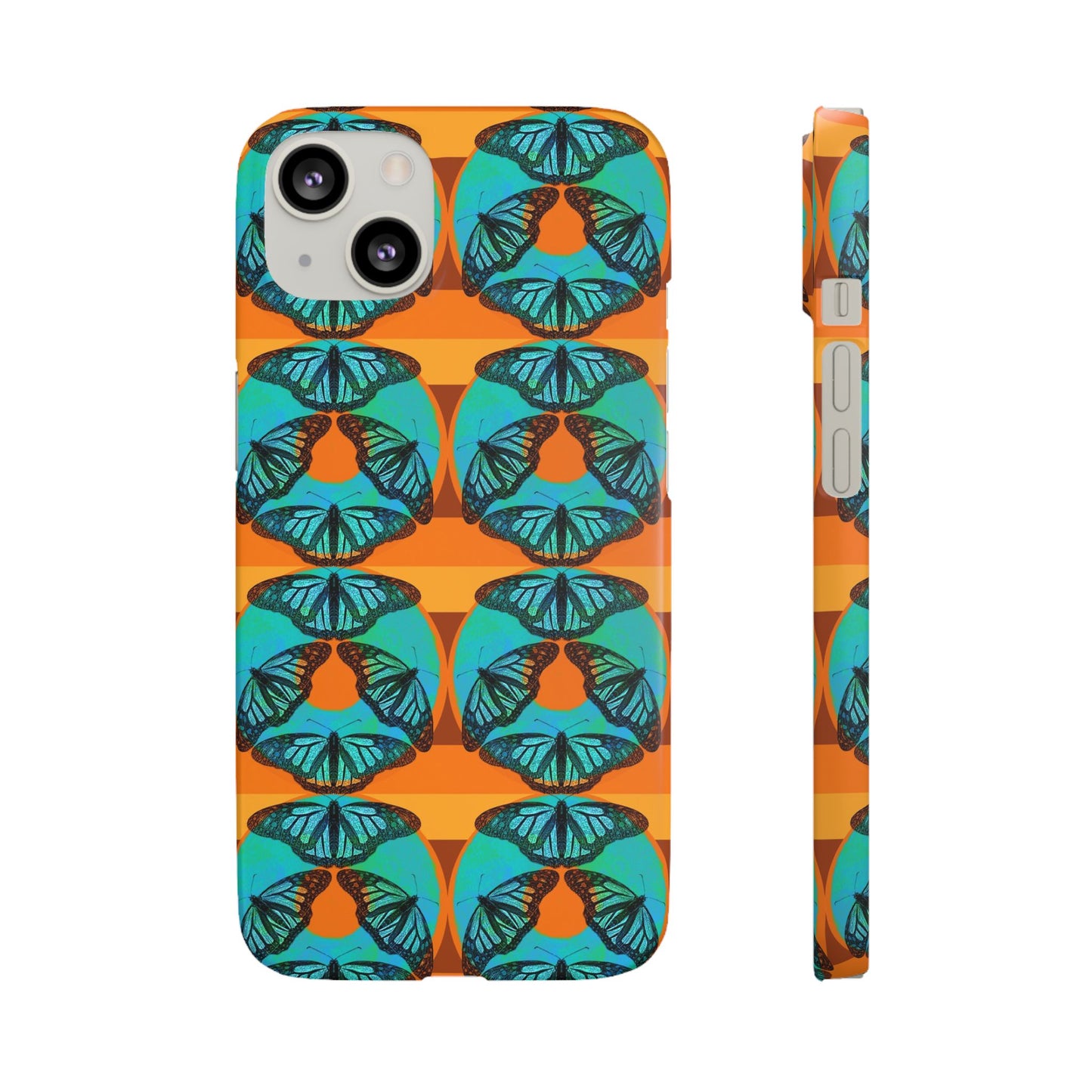 Snap Phone Case - Blue Thermal Butterfly Donuts