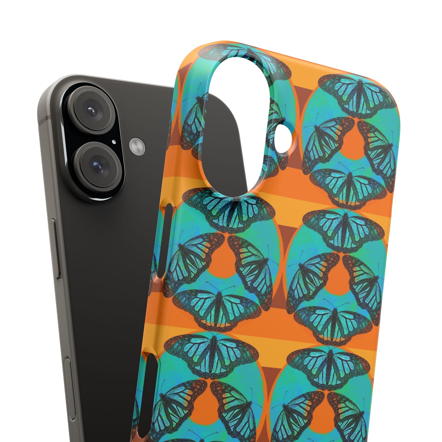 Snap Phone Case - Blue Thermal Butterfly Donuts