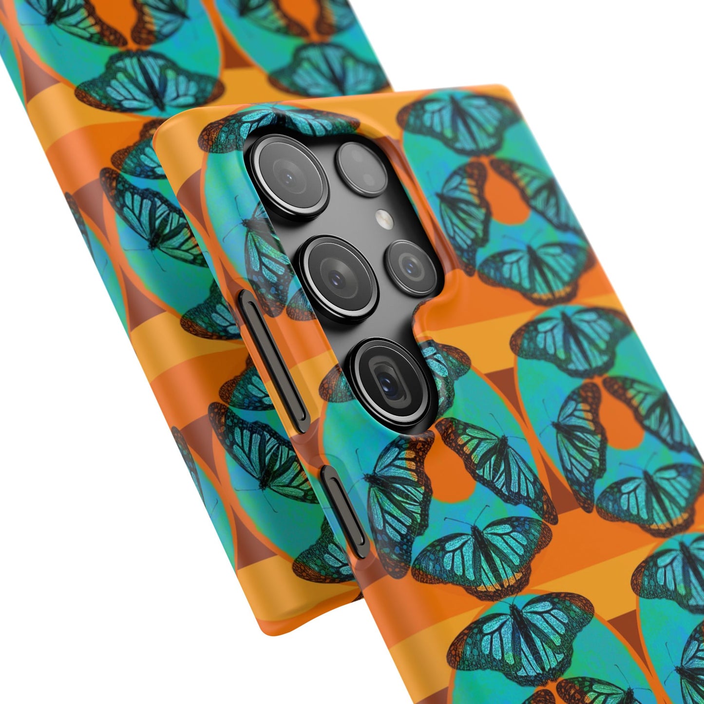 Snap Phone Case - Blue Thermal Butterfly Donuts