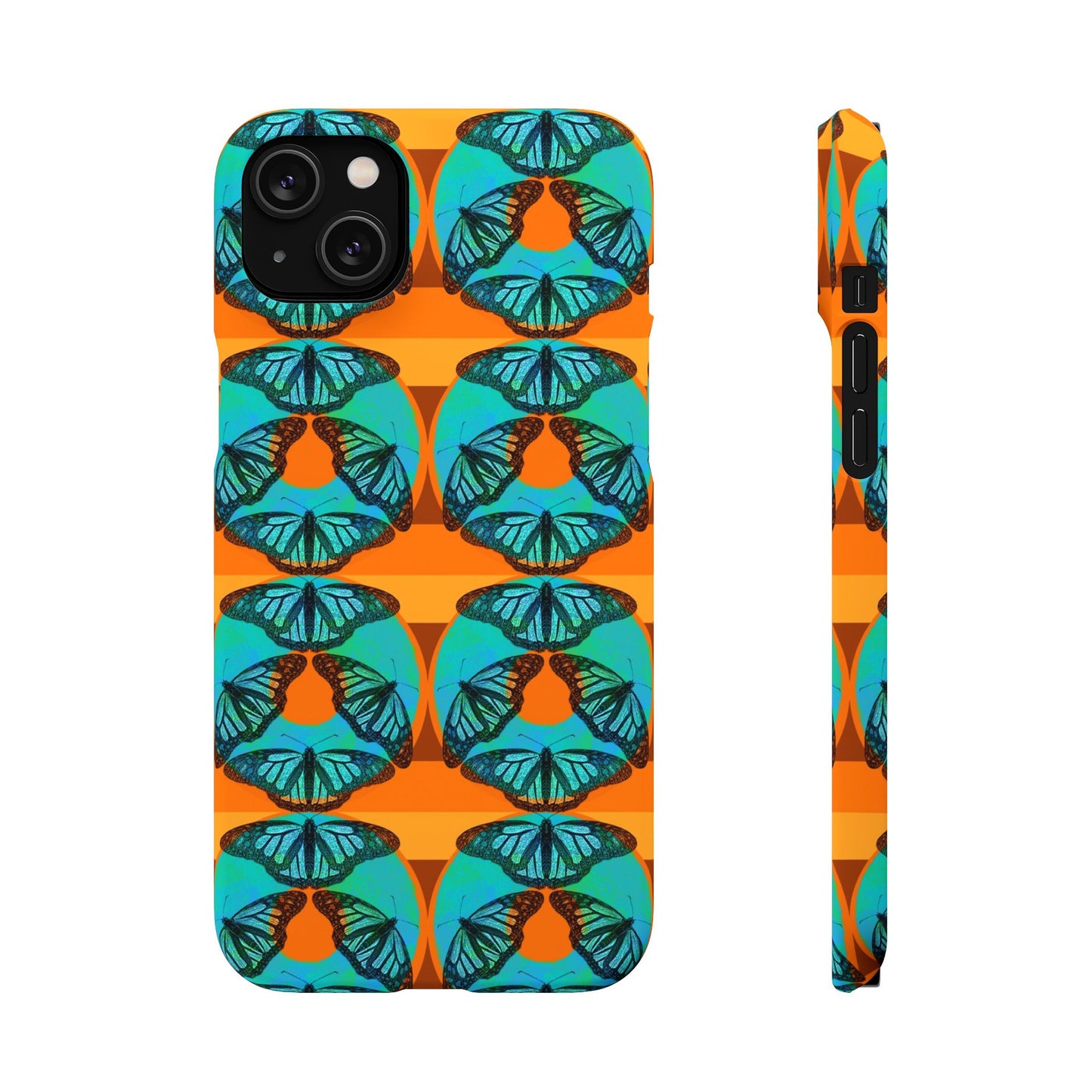 Snap Phone Case - Blue Thermal Butterfly Donuts
