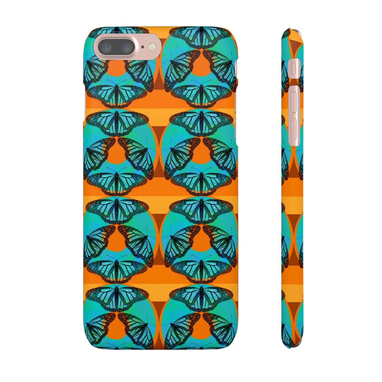 Snap Phone Case - Blue Thermal Butterfly Donuts