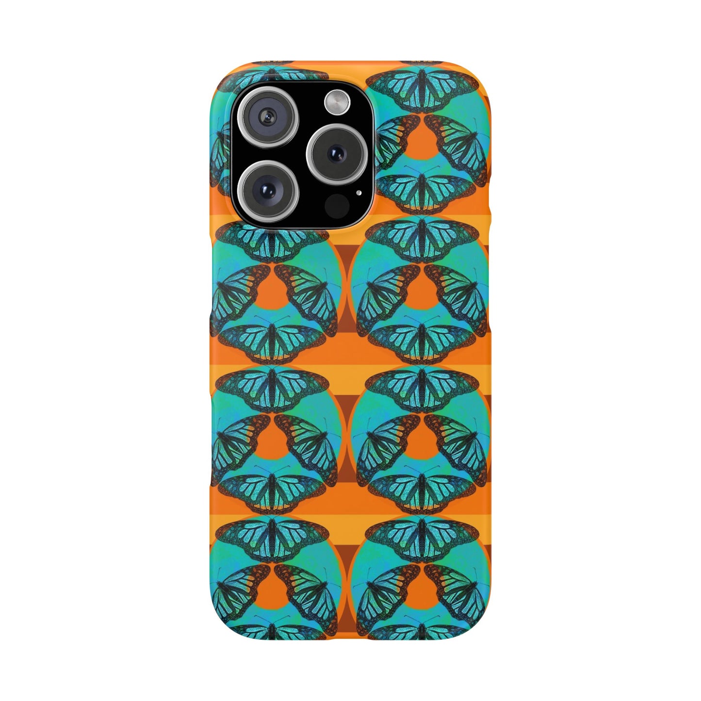 Snap Phone Case - Blue Thermal Butterfly Donuts