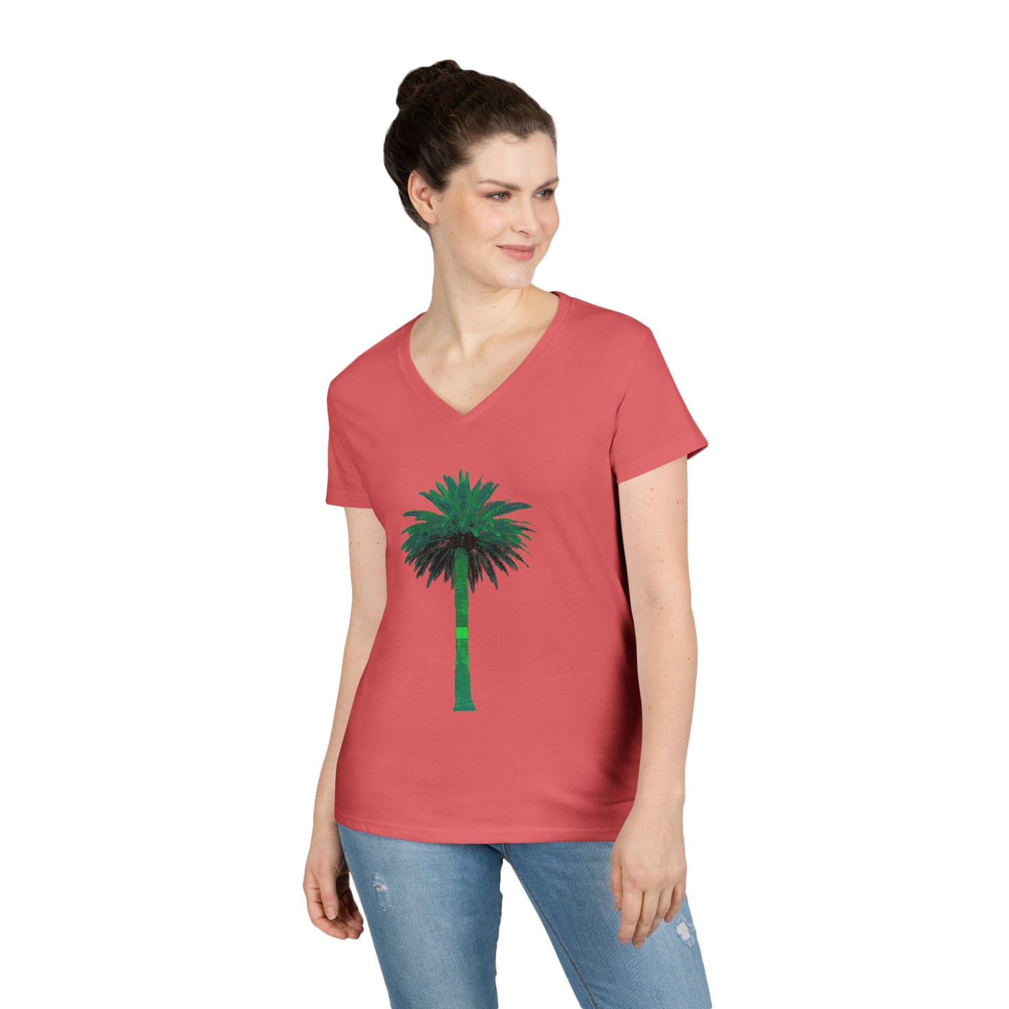 Ladies' V-Neck T-Shirt - Big Palm