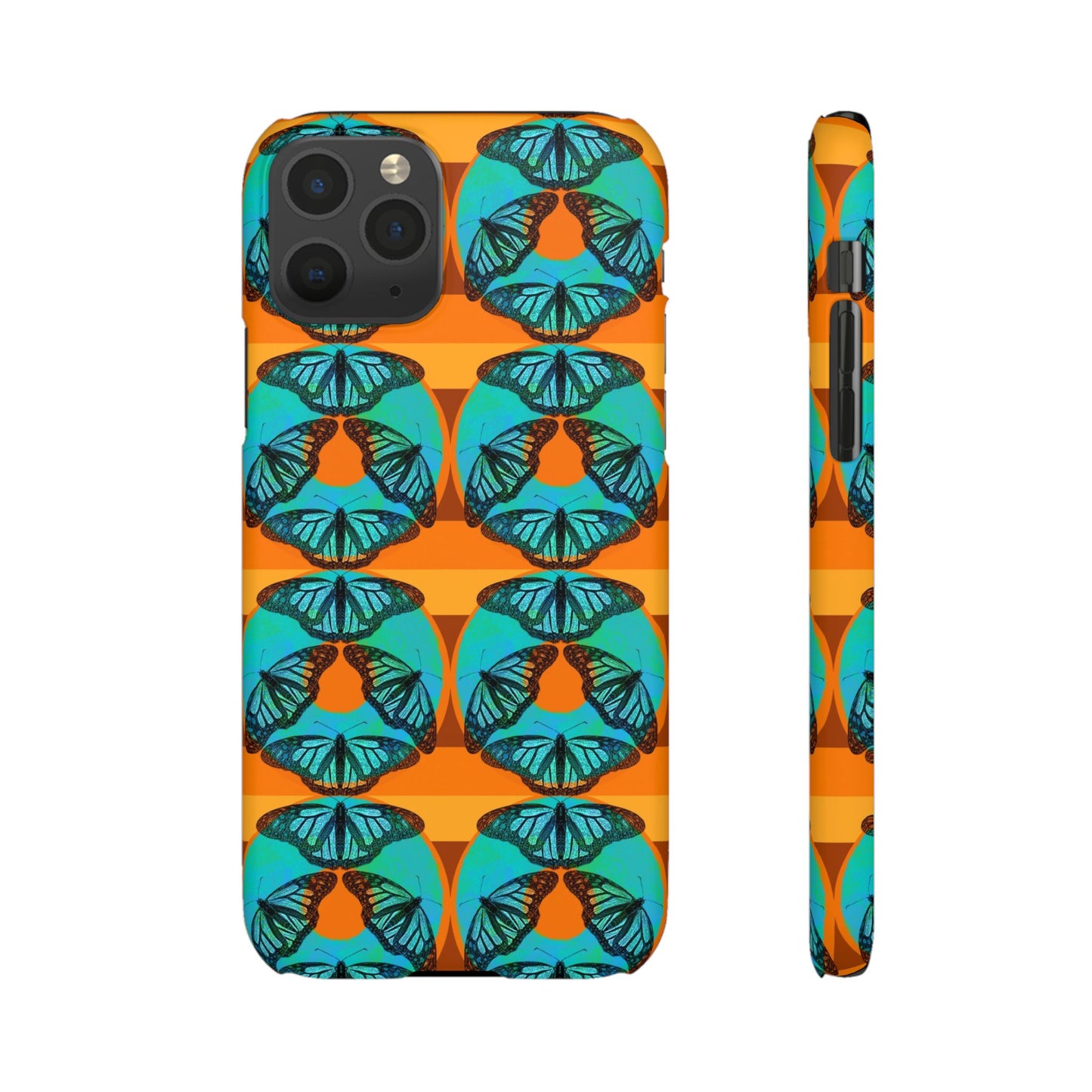 Snap Phone Case - Blue Thermal Butterfly Donuts