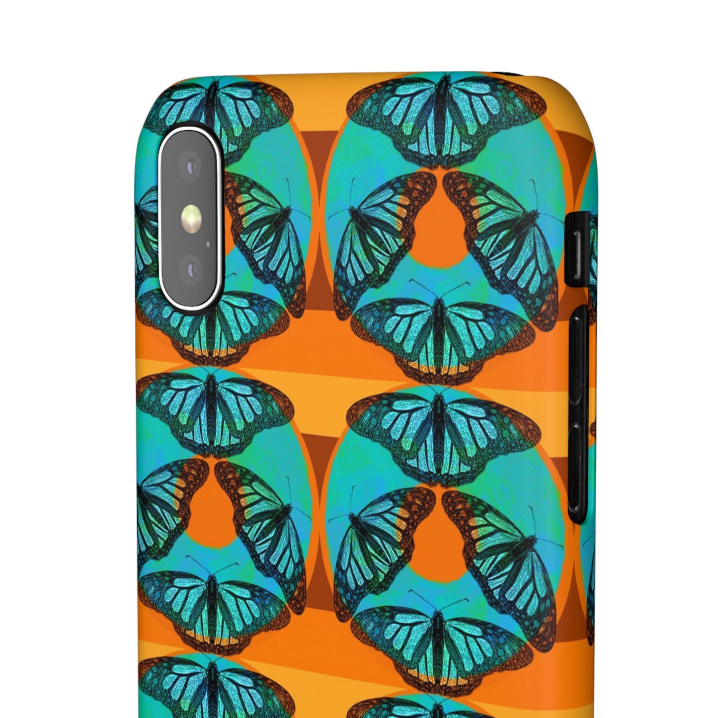 Snap Phone Case - Blue Thermal Butterfly Donuts