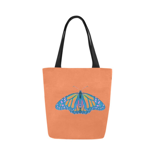 Canvas Tote Bag All Over Print - Thermal Monarch Butterfly